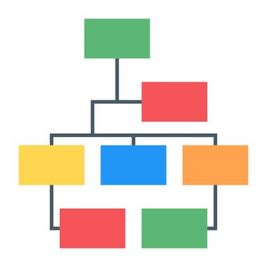 İş ve teknoloji simgesinin vektör illüstrasyonu