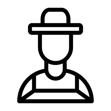 Garson. Web simgesi basit illüstrasyon