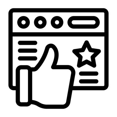 Klik. Web simgesi basit illüstrasyon