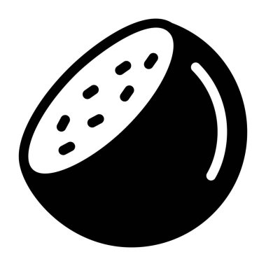 Beyaz arkaplanda siyah çizgi karpuz simgesi