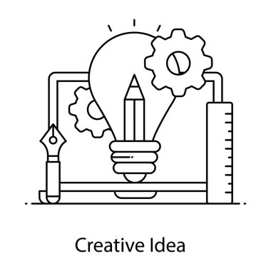 Simge tasarımı ile fikir kavramı, vektör illüstrasyonu 10 eps grafik.
