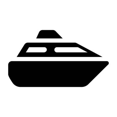 Yolcu gemisi simgesi. Beyaz arkaplanda izole edilmiş web tasarımı için yat bileti vektör simgelerinin basit çizimi