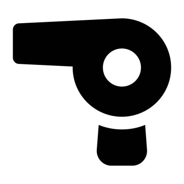 Saç kurutma simgesi vektörü beyaz arkaplanda izole edilmiş, saç şeffaf işareti.