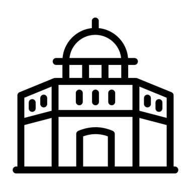 Bina. Web simgesi basit illüstrasyon  