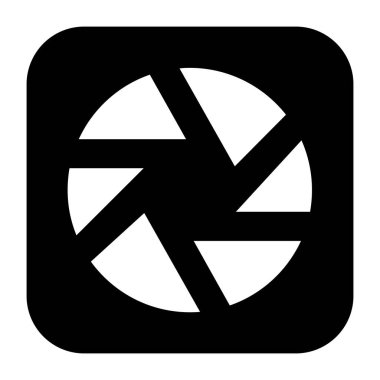 Kamera lensi. Web simgesi basit illüstrasyon