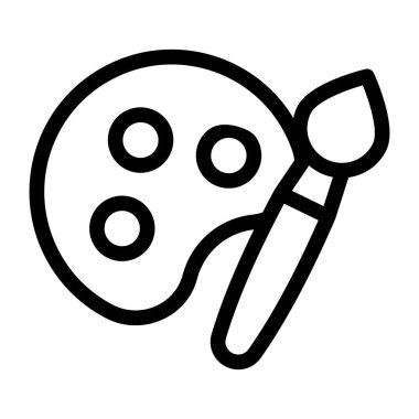 Boya fırçası. Basit resimleme