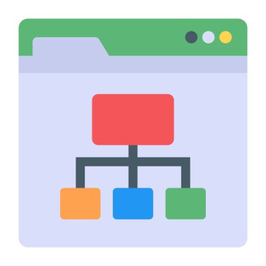 veri yönetimi düz vektör simgesi