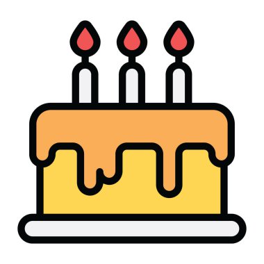 Doğum günü pastası. Basit tasarım