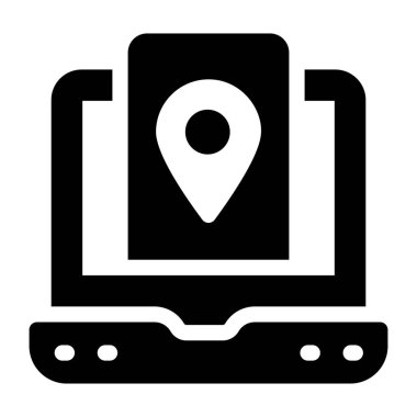 konum. Web simgesi basit illüstrasyon