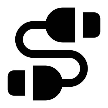 usb kablo ağ simgesi basit tasarım