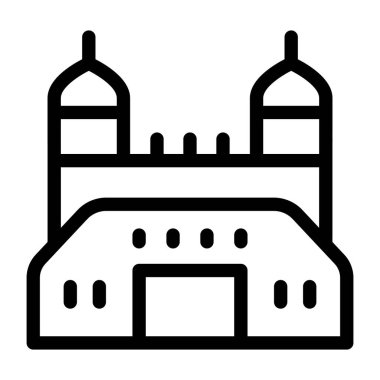 Bina. Web simgesi basit illüstrasyon