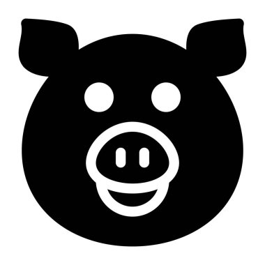 Domuz ikonu vektör illüstrasyonu