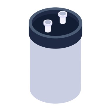 Tek plastik şişe simgesinin vektör çizimi.