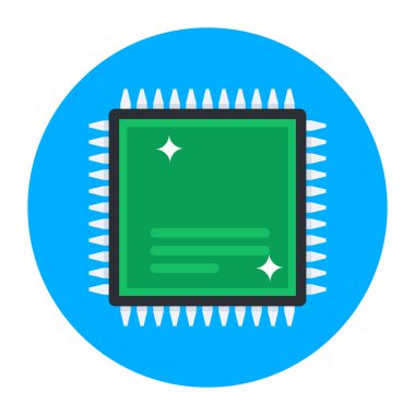 Cpu simge vektör illüstrasyonu