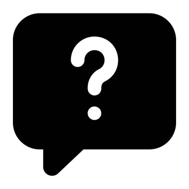 Mesaj sorusu, web simgesi. vektör illüstrasyonu