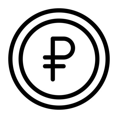 ruble. Web simgesi basit illüstrasyon