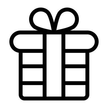 Hediye. Web simgesi basit tasarım