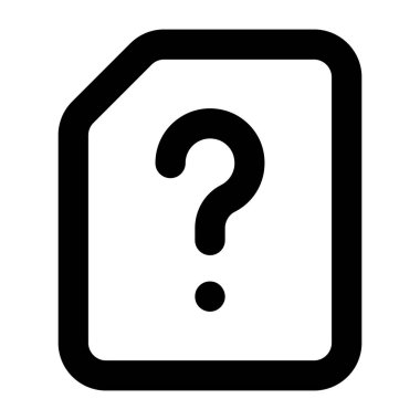 Soru işareti. Basit resimleme