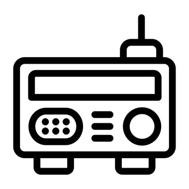 radyo düz vektör simgesi