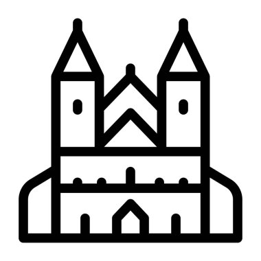 Şato. Web simgesi basit illüstrasyon