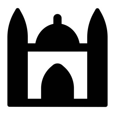 Bina. Web simgesi basit illüstrasyon