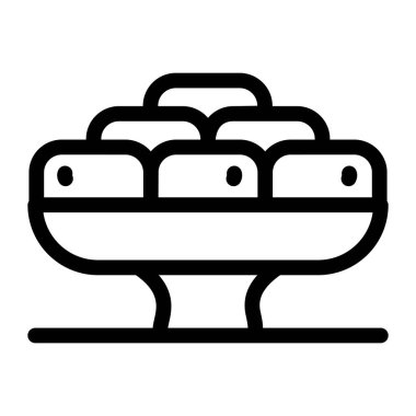 Yiyecek ve içecek ikonu. Beyaz arkaplanda izole edilmiş web tasarımı için ana küvet yatak vektör simgeleri