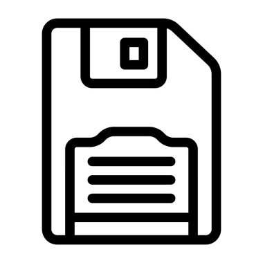 Disket simgesi, vektör illüstrasyonu