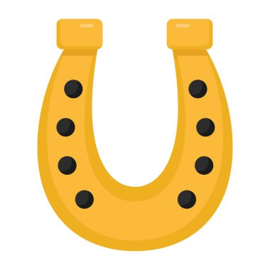 At nalı ikonu. ağ için altın at vektör simgelerinin karikatür çizimi