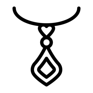 Kolye. Web simgesi basit illüstrasyon 