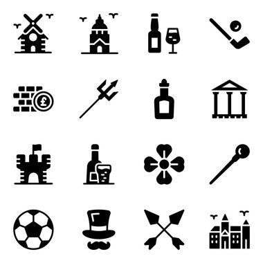 Web tasarımı için vektör simgeleri kümesi 