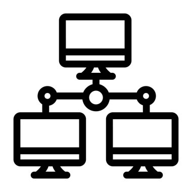 bilgisayar ağ simgesi vektör illüstrasyonu