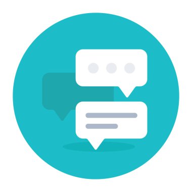 Konuşma balonu ikonu. vektör illüstrasyonu