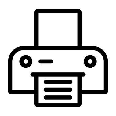 Yazıcı Düz Vektör Simgesi