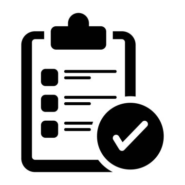 Kontrol listesi. Web simgesi basit tasarım