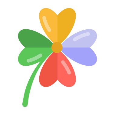 Çiçek. Web simgesi basit illüstrasyon