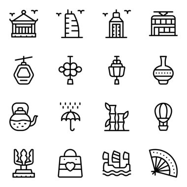 Web tasarımı için vektör simgeleri kümesi 