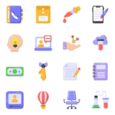 Web ve mobil uygulamalar için vektör simgeleri kümesi