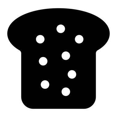 ekmek besin vektörü kabartması düz simge