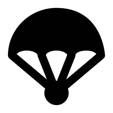 Paraşüt. Web simgesi vektör illüstrasyonu