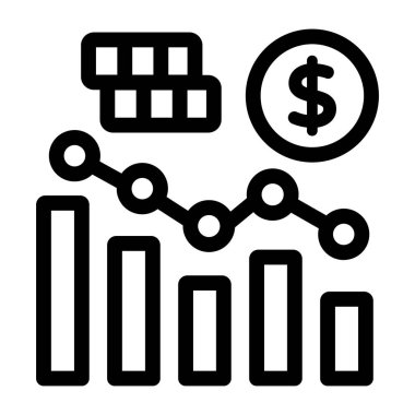 finansal ve finansman düz vektör simgesi.