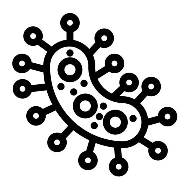 Virüs simgesinin vektör illüstrasyonu