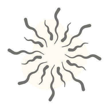 Bir virüs simgesinin vektör illüstrasyonu