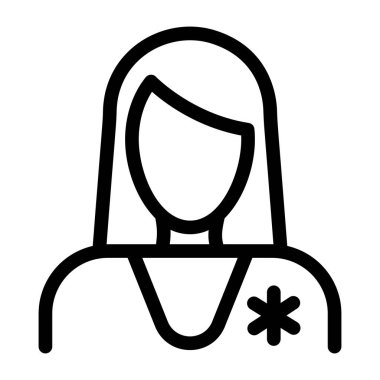 Kadın avatar. Basit tasarım