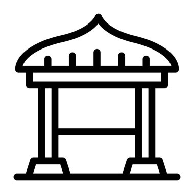 Bina. Web simgesi basit illüstrasyon