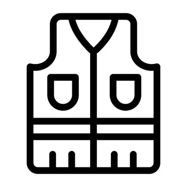 Yelek. Web simgesi basit illüstrasyon