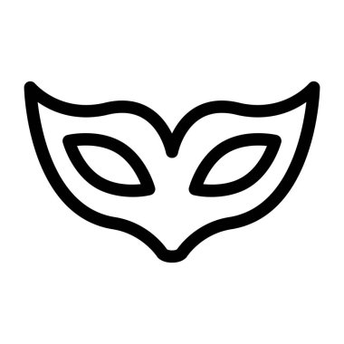 karnaval maskesi ikonu vektör illüstrasyon grafik tasarımı