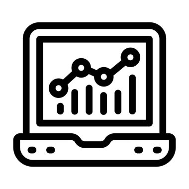 Analizler. Web simgesi basit illüstrasyon