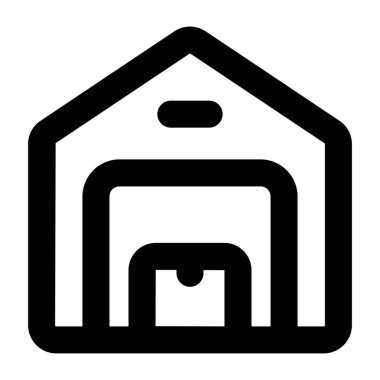 Bina. Web simgesi basit illüstrasyon  