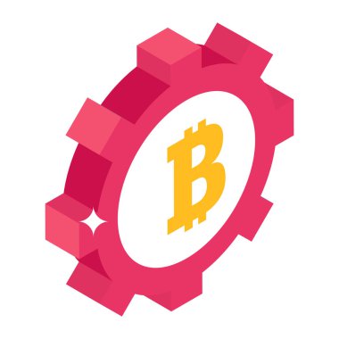 Bitcoin simgesi. vektör illüstrasyonu