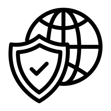 Kalkan. Web simgesi basit illüstrasyon